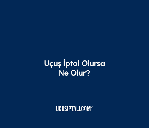 Uçuş İptal Olursa Ne Olur?